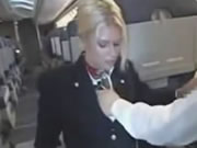 Stewardess Handjob and Blowjob